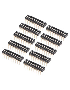 Interruptor DIP uxcell 10 Posiciones 2.54mm para PCB
