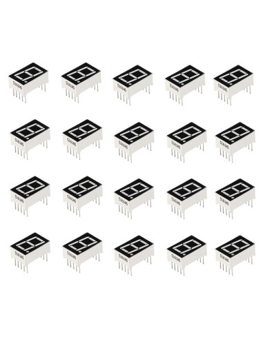 Tubo Digital LED 7 Segmentos 0.56" Rojo 10 Pines Común Ánodo