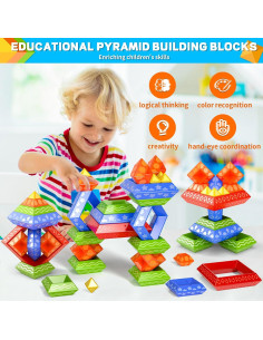 Juguetes de Apilamiento Montessori Doloowee 30 Pcs Educativos 2