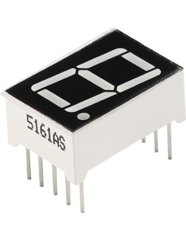 Tubo Digital LED 7 Segmentos 0.56" Rojo 10 Pines Común Ánodo
