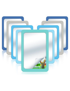 Espejos Pequeños Dandat Irrompibles 10 Pcs 15.24x10.16 cm Azul