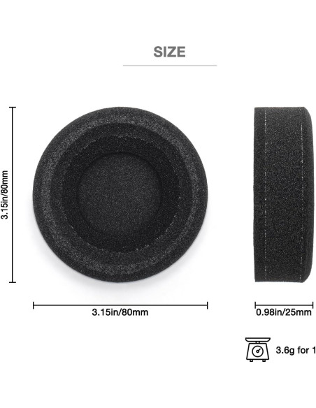 Almohadillas de espuma L Cush Voarmaks para auriculares Grado