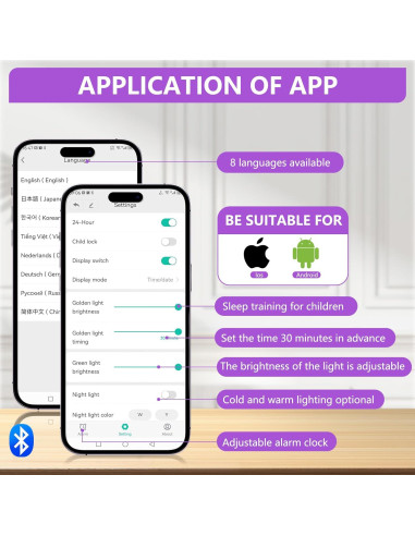 Reloj Despertador Infantil GANGULITO Pingüino LED Recargable