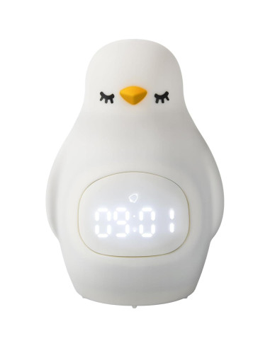Reloj Despertador Infantil GANGULITO Pingüino LED Recargable