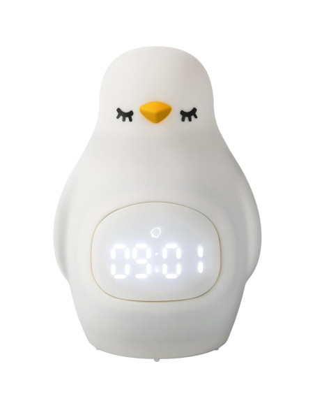 Reloj Despertador Infantil GANGULITO Pingüino LED Recargable