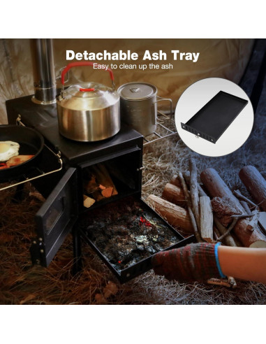 Estufa de Leña Portátil Lineslife para Camping 8.5kg