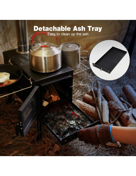 Estufa de Leña Portátil Lineslife para Camping 8.5kg