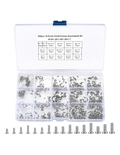 Kit de 800 Tornillos Pequeños WSLLM para Electrónica M1-M1.7