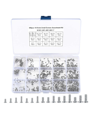 Kit de 800 Tornillos Pequeños WSLLM para Electrónica M1-M1.7