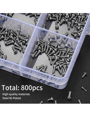 Kit de 800 Tornillos Pequeños WSLLM para Electrónica M1-M1.7