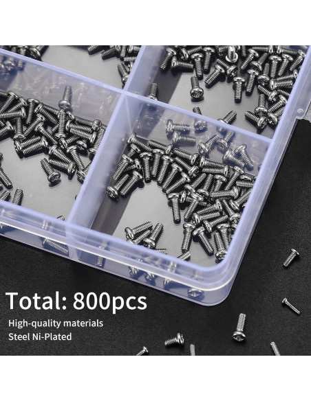 Kit de 800 Tornillos Pequeños WSLLM para Electrónica M1-M1.7