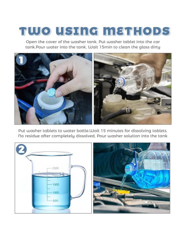 100 Tabletas Limpiaparabrisas UNLRAE, Efecto Concentrado, 3.785L