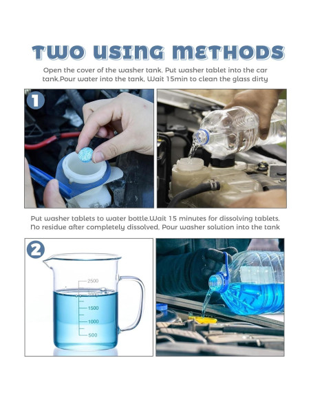 100 Tabletas Limpiaparabrisas UNLRAE, Efecto Concentrado, 3.785L