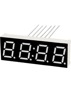 Tubo LED 7 Segmentos uxcell 4 Dígitos Ánodo Común Rojo 2pcs 2