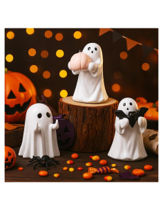 Figuritas de Fantasmas de Halloween Amyhill 3 Pcs Resina