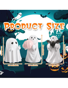 Figuritas de Fantasmas de Halloween Amyhill 3 Pcs Resina 2