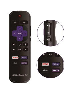 Control Remoto Reemplazo ONN. Roku TV 4K con Accesos Directos 2
