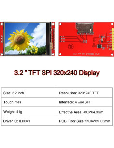 Pantalla Táctil 3.2" DIANN ILI9341 SPI LCD 320x240 RGB 2