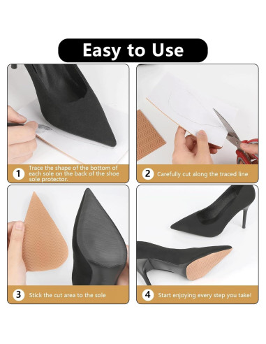 18 Protectores de Suela Antideslizantes Lonfliness 15x10cm