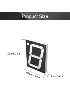 Tubo Digital LED Othmro 1 Pieza 7 Segmentos Rojo 10 Pines 2