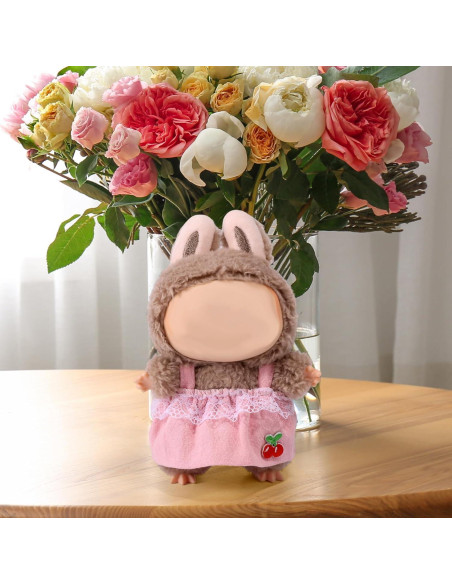 Ropa de Muñeca Cherry & Lace Rosa para Muñecas 17cm