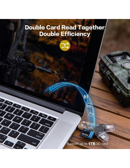 Lector de Tarjeta SD TF GearOZ GZ0016AA Inalámbrico 4 en 1