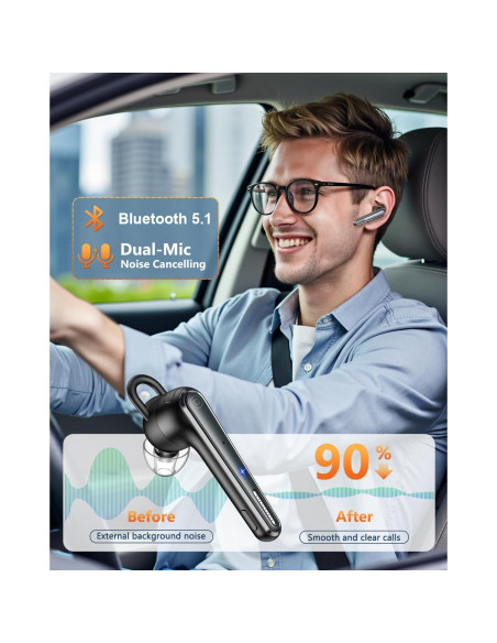 Auricular Bluetooth New Bee B41 Inalámbrico con Estuche 500mAh Auricular Bluetooth New Bee B41 Inalámbrico con Estuche 500mAh