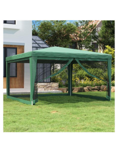 Carpa de Fiesta ANYCHOLE 4x4m con Paredes de Malla Verde HDPE
