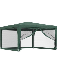 Carpa de Fiesta ANYCHOLE 4x4m con Paredes de Malla Verde HDPE 2