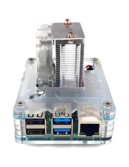 Kit de Caja Zebra Ice Cube C4Labs para Raspberry Pi 3B/4B Azul Kit de Caja Zebra Ice Cube C4Labs para Raspberry Pi 3B/4B Azul