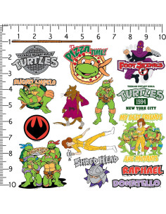 Calcomanías Tortugas Ninja TMNT 50ct Vinilo Premium 2