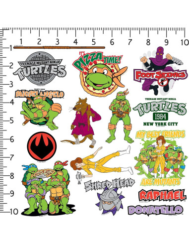 Calcomanías Tortugas Ninja TMNT 50ct Vinilo Premium