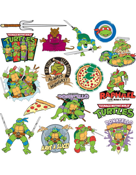 Calcomanías Tortugas Ninja TMNT 50ct Vinilo Premium