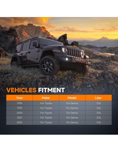 Radiador de Refrigerante OCPTY para Toyota Sienna 1998-2003