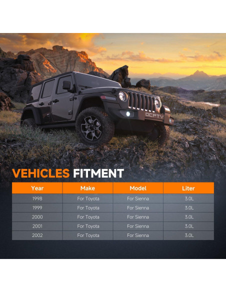 Radiador de Refrigerante OCPTY para Toyota Sienna 1998-2003