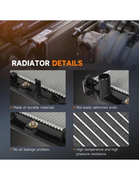 Radiador de Refrigerante OCPTY para Toyota Sienna 1998-2003