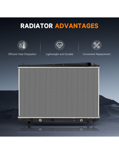 Radiador de Refrigerante OCPTY para Toyota Sienna 1998-2003