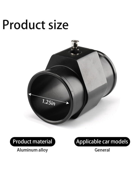 Adaptador de Manguera de Temperatura de Agua AICEL 32mm Negro