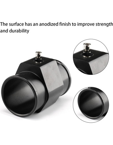 Adaptador de Manguera de Temperatura de Agua AICEL 32mm Negro