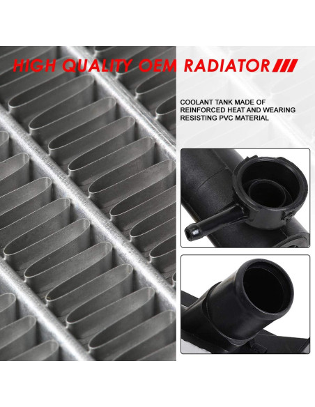 Radiador Auto Dynasty 1 Fila Aluminio Corolla Matrix 03-08