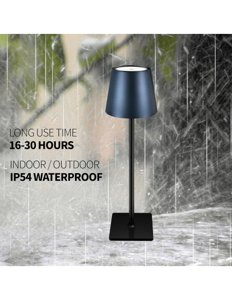 Lámpara de Mesa Inalámbrica LAYSHINEEN 5000mAh Táctil 3 Modos