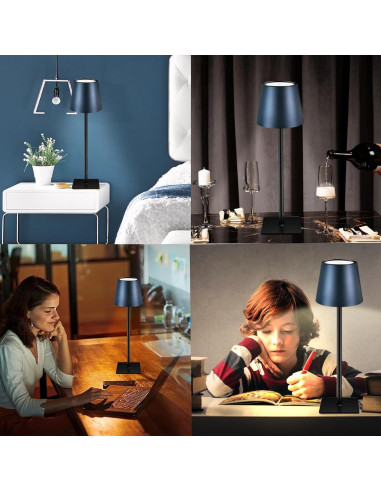 Lámpara de Mesa Inalámbrica LAYSHINEEN 5000mAh Táctil 3 Modos