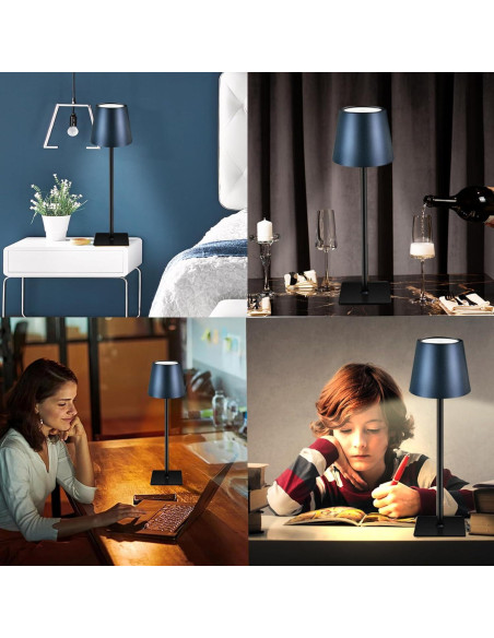 Lámpara de Mesa Inalámbrica LAYSHINEEN 5000mAh Táctil 3 Modos