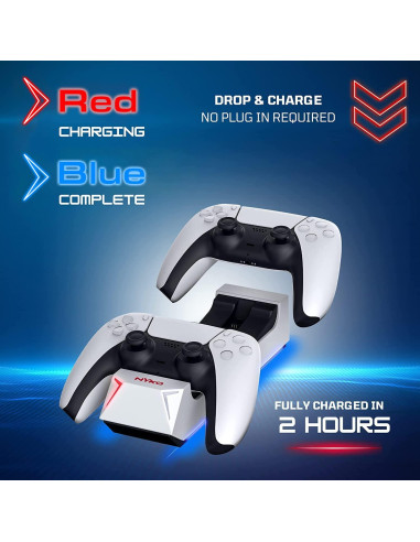 Base de Carga Dualsense Nyko para PS5 - Carga Rápida 2 Controladores