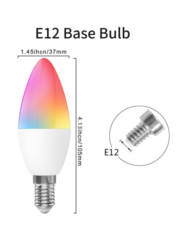 Bombillas Inteligentes Multicolor E12 XFOX 3W 300 Lúmenes - Paquete de 3