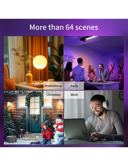 Bombillas Inteligentes Multicolor E12 XFOX 3W 300 Lúmenes - Paquete de 3