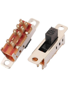 Micro Interruptor Deslizante DPDT uxcell 10 Piezas 2mm Panel 2