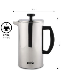 Prensa Francesa Kaffe Acero Inoxidable 0.8L Doble Pared 2