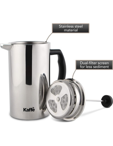 Prensa Francesa Kaffe Acero Inoxidable 0.8L Doble Pared