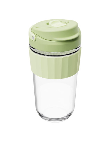 Taza de café de vidrio SinoGlass LockCup 0.5L verde bosque
